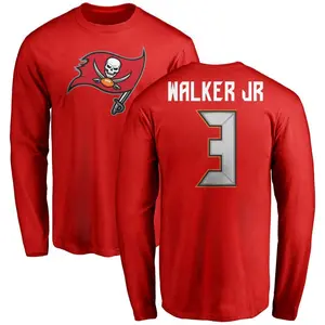 Men's Anthony Walker Jr. Tampa Bay Buccaneers Name & Number Logo Long Sleeve T-Shirt - Red