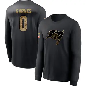 Men's Ayden Garnes Tampa Bay Buccaneers Black 2020 Salute To Service Sideline Performance Long Sleeve T-Shirt