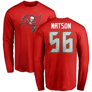 Men's Desmond Watson Tampa Bay Buccaneers Name & Number Logo Long Sleeve T-Shirt - Red