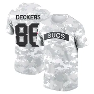 Men's Evan Deckers Tampa Bay Buccaneers Arctic Camo 2024 Salute to Service Performance T-Shirt