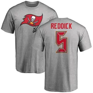 Men's Haason Reddick Tampa Bay Buccaneers Name & Number Logo T-Shirt - Ash