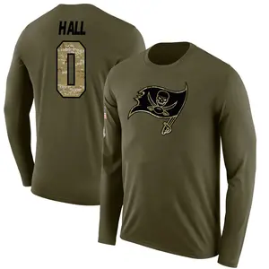 Men's Kemon Hall Tampa Bay Buccaneers Salute to Service Sideline Olive Legend Long Sleeve T-Shirt