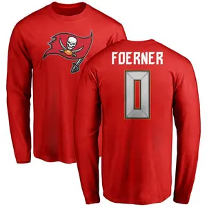 Men's Marshall Foerner Tampa Bay Buccaneers Name & Number Logo Long Sleeve T-Shirt - Red