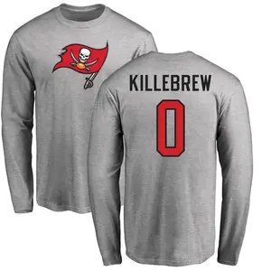 Men's Miles Killebrew Tampa Bay Buccaneers Name & Number Logo Long Sleeve T-Shirt - Ash