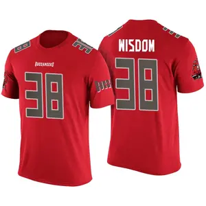 Men's Rashad Wisdom Tampa Bay Buccaneers Red Color Rush Legend T-Shirt