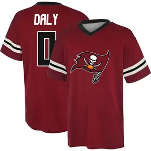 Men's Scott Daly Tampa Bay Buccaneers Red Name & Number Game Day V-Neck T-Shirt