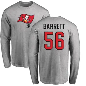 Men's Shaquil Barrett Tampa Bay Buccaneers Name & Number Logo Long Sleeve T-Shirt - Ash