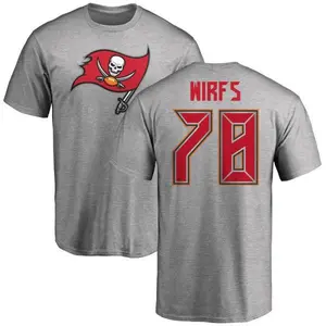 Men's Tristan Wirfs Tampa Bay Buccaneers Name & Number Logo T-Shirt - Ash
