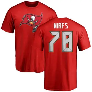Men's Tristan Wirfs Tampa Bay Buccaneers Name & Number Logo T-Shirt - Red