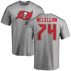 Men's Tyler McLellan Tampa Bay Buccaneers Name & Number Logo T-Shirt - Ash