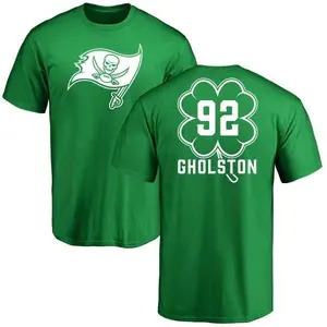 Men's William Gholston Tampa Bay Buccaneers Green St. Patrick's Day Name & Number T-Shirt