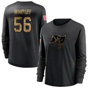 Women's Benton Whitley Tampa Bay Buccaneers Black 2020 Salute To Service Sideline Performance Long Sleeve T-Shirt