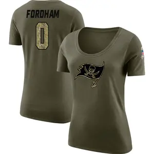 Women's Caden Fordham Tampa Bay Buccaneers Salute to Service Olive Legend Scoop Neck T-Shirt