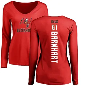 Women's Karsen Barnhart Tampa Bay Buccaneers Backer Slim Fit Long Sleeve T-Shirt - Red