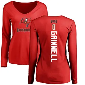 Women's Kenneth Gainwell Tampa Bay Buccaneers Backer Slim Fit Long Sleeve T-Shirt - Red