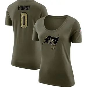 Women's Ted Hurst Tampa Bay Buccaneers Salute to Service Olive Legend Scoop Neck T-Shirt