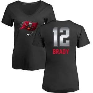 Women's Tom Brady Tampa Bay Buccaneers Midnight Mascot T-Shirt - Black