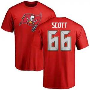 Youth Ben Scott Tampa Bay Buccaneers Name & Number Logo T-Shirt - Red