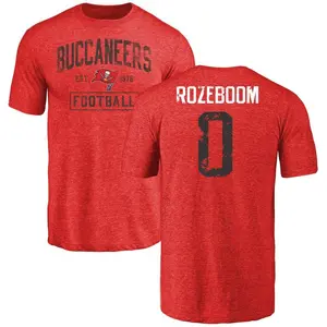 Youth Christian Rozeboom Tampa Bay Buccaneers Red Distressed Name & Number Tri-Blend T-Shirt