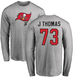 Youth Dvon J-Thomas Tampa Bay Buccaneers Name & Number Logo Long Sleeve T-Shirt - Ash