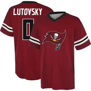 Youth Henry Lutovsky Tampa Bay Buccaneers Red Name & Number Game Day V-Neck T-Shirt