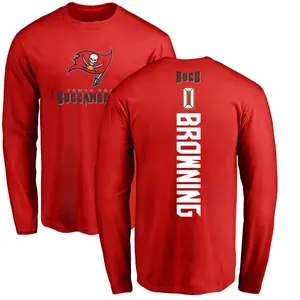 Youth Jake Browning Tampa Bay Buccaneers Backer Long Sleeve T-Shirt - Red