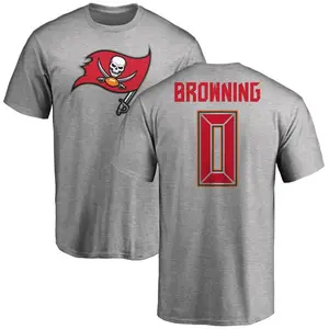 Youth Jake Browning Tampa Bay Buccaneers Name & Number Logo T-Shirt - Ash