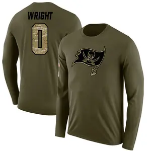 Youth Javin Wright Tampa Bay Buccaneers Salute to Service Sideline Olive Legend Long Sleeve T-Shirt