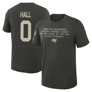 Youth Kemon Hall Tampa Bay Buccaneers Dark/Green 2025 Salute to Service Sideline Slub T-Shirt