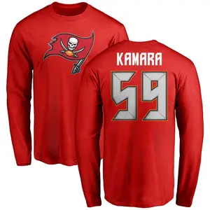 Youth Mohamed Kamara Tampa Bay Buccaneers Name & Number Logo Long Sleeve T-Shirt - Red