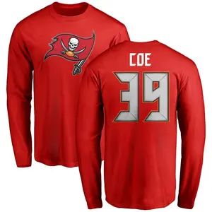 Youth Ryan Coe Tampa Bay Buccaneers Name & Number Logo Long Sleeve T-Shirt - Red
