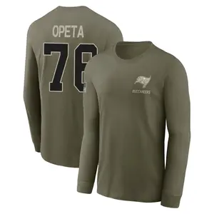 Youth Sua Opeta Tampa Bay Buccaneers Olive 2025 Salute to Service Sideline Long Sleeve T-Shirt